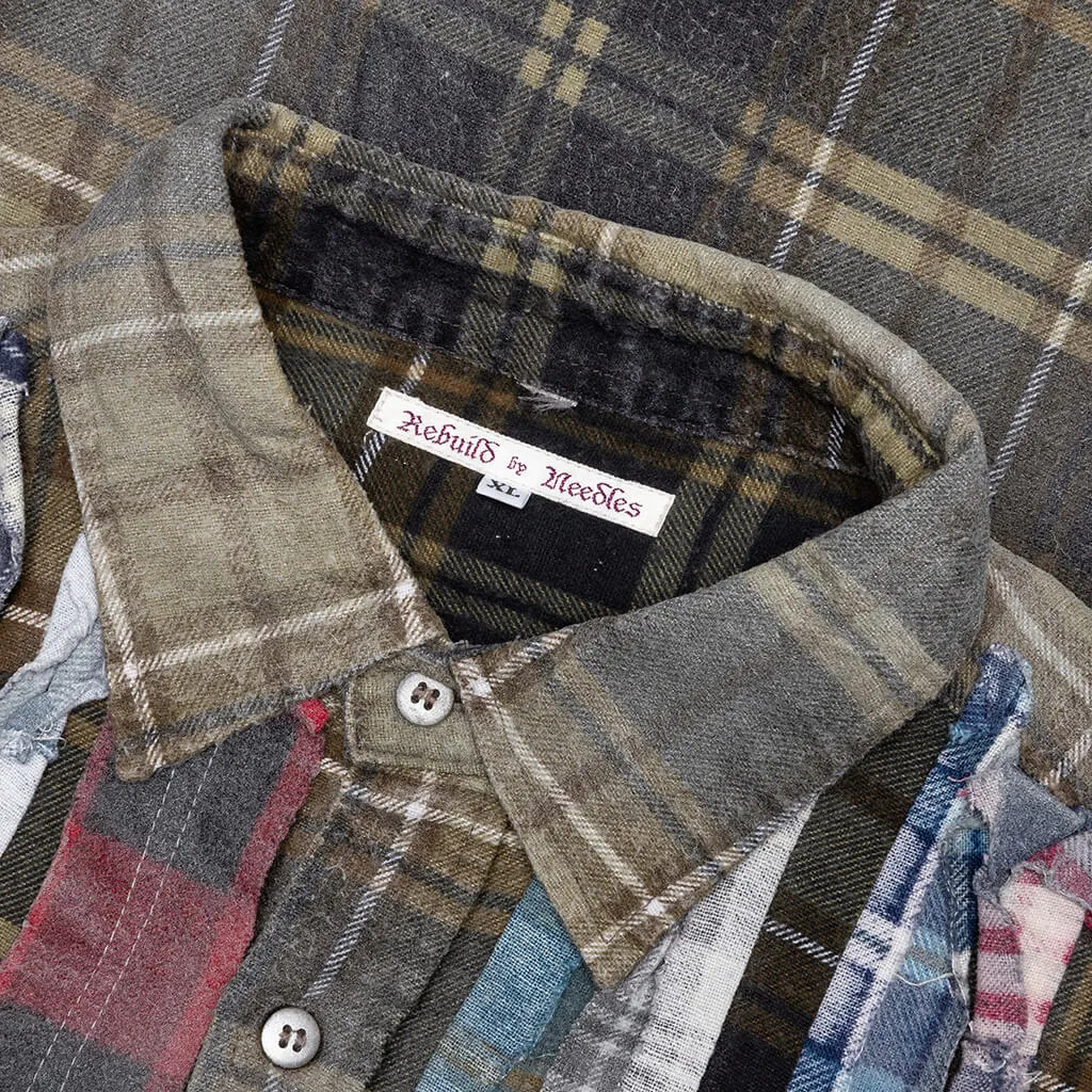 Rebuild by Flannel Shirt Ribbon Shirt / Reflection - Olive/Charcoal