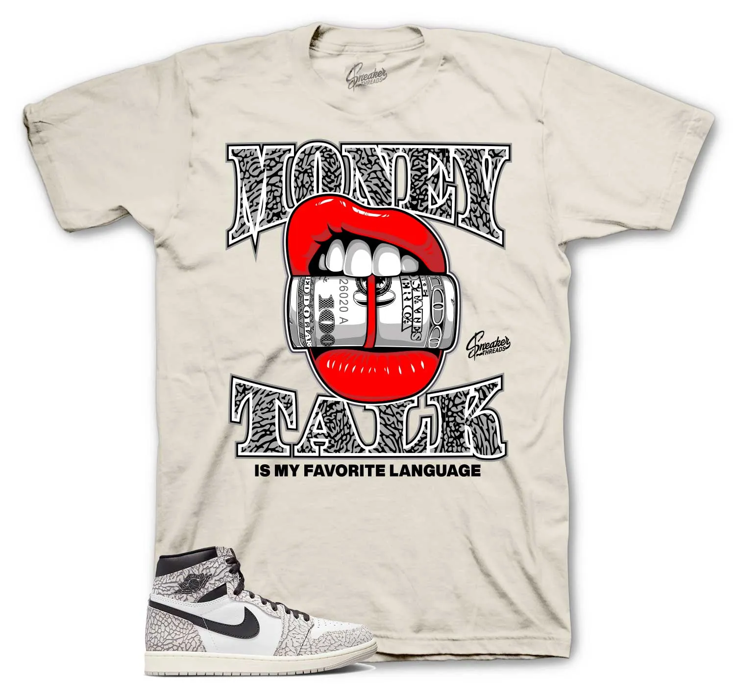 Retro 1 Elephant Print Money Talk Shirt