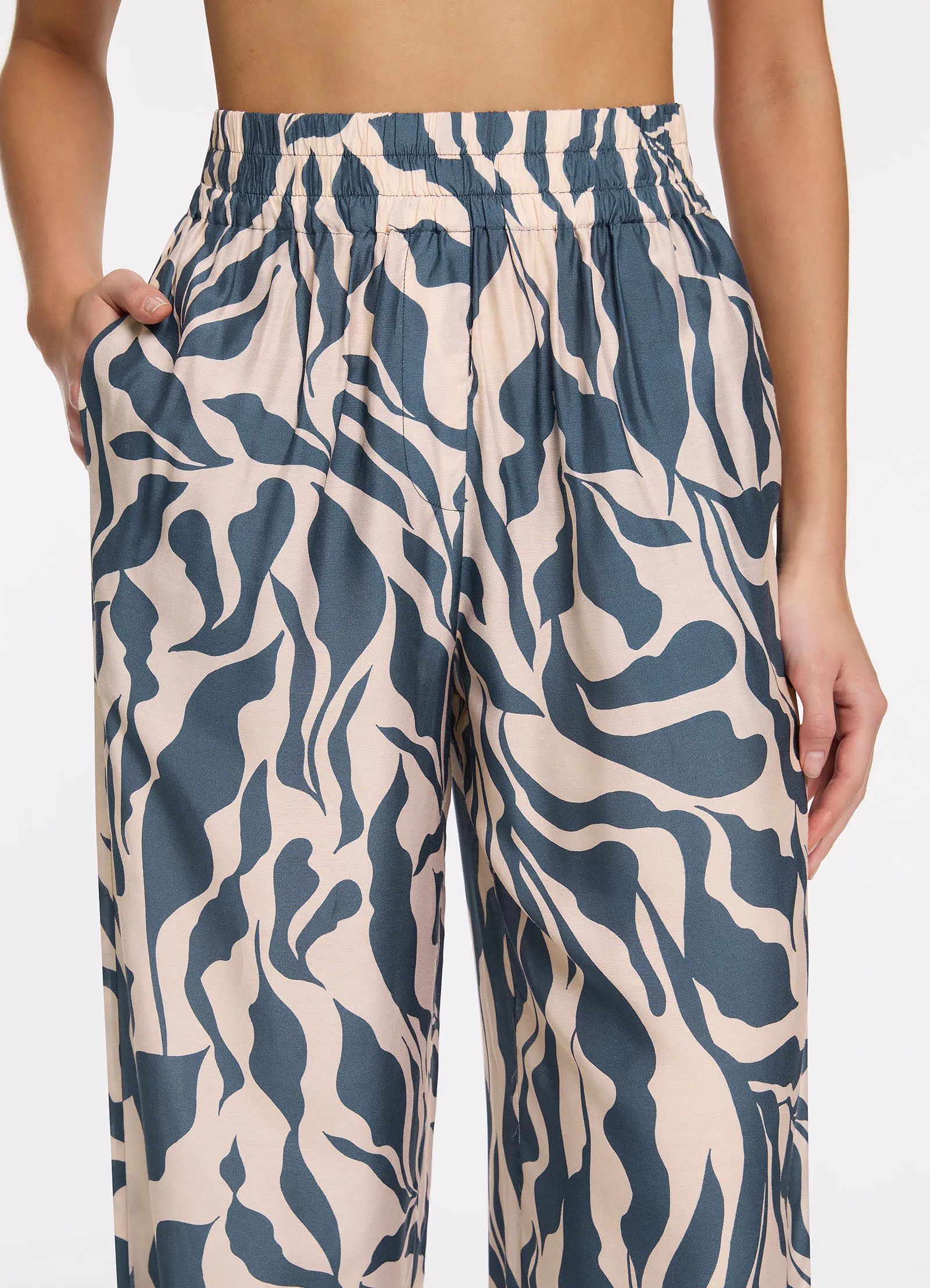 Sereno Wide Leg Pant - Steel Blue