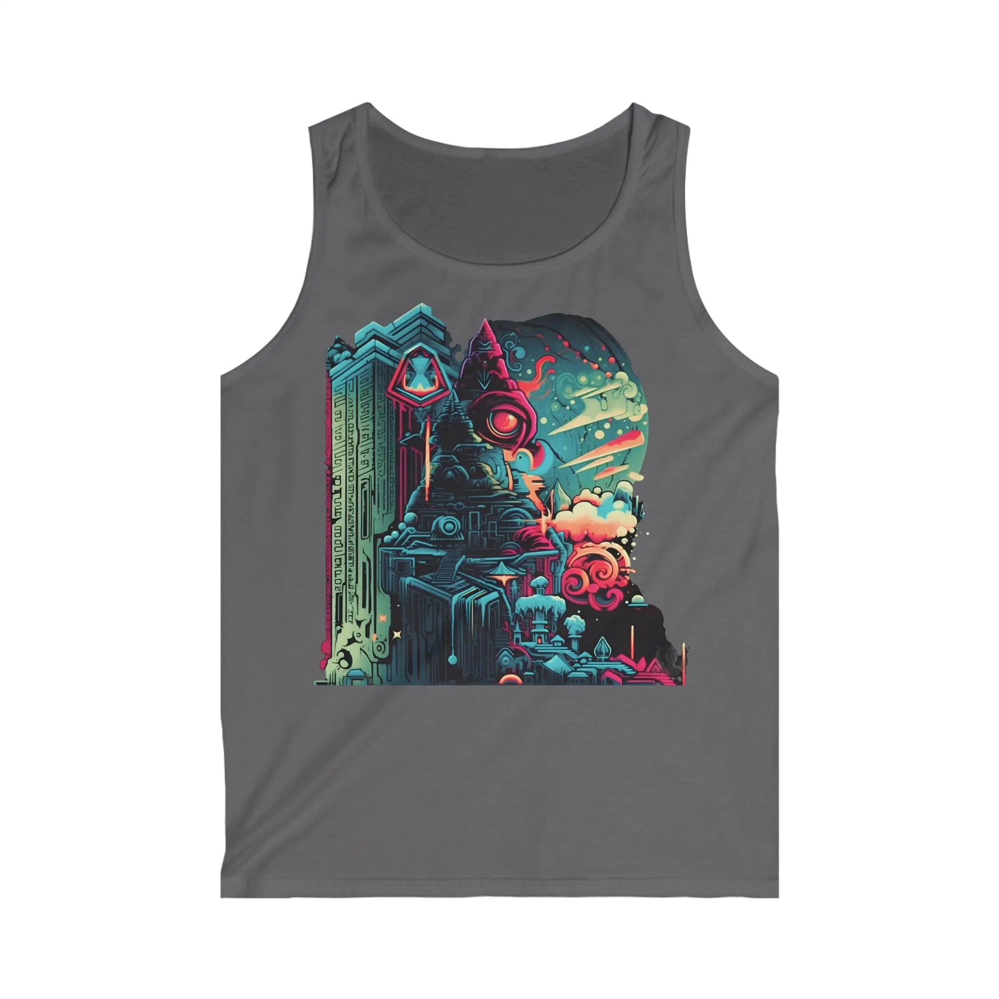 The Alchemystical Dream Illustration Men's and Women's Unisex Softstyle Tank Top for Festival and Street Wear