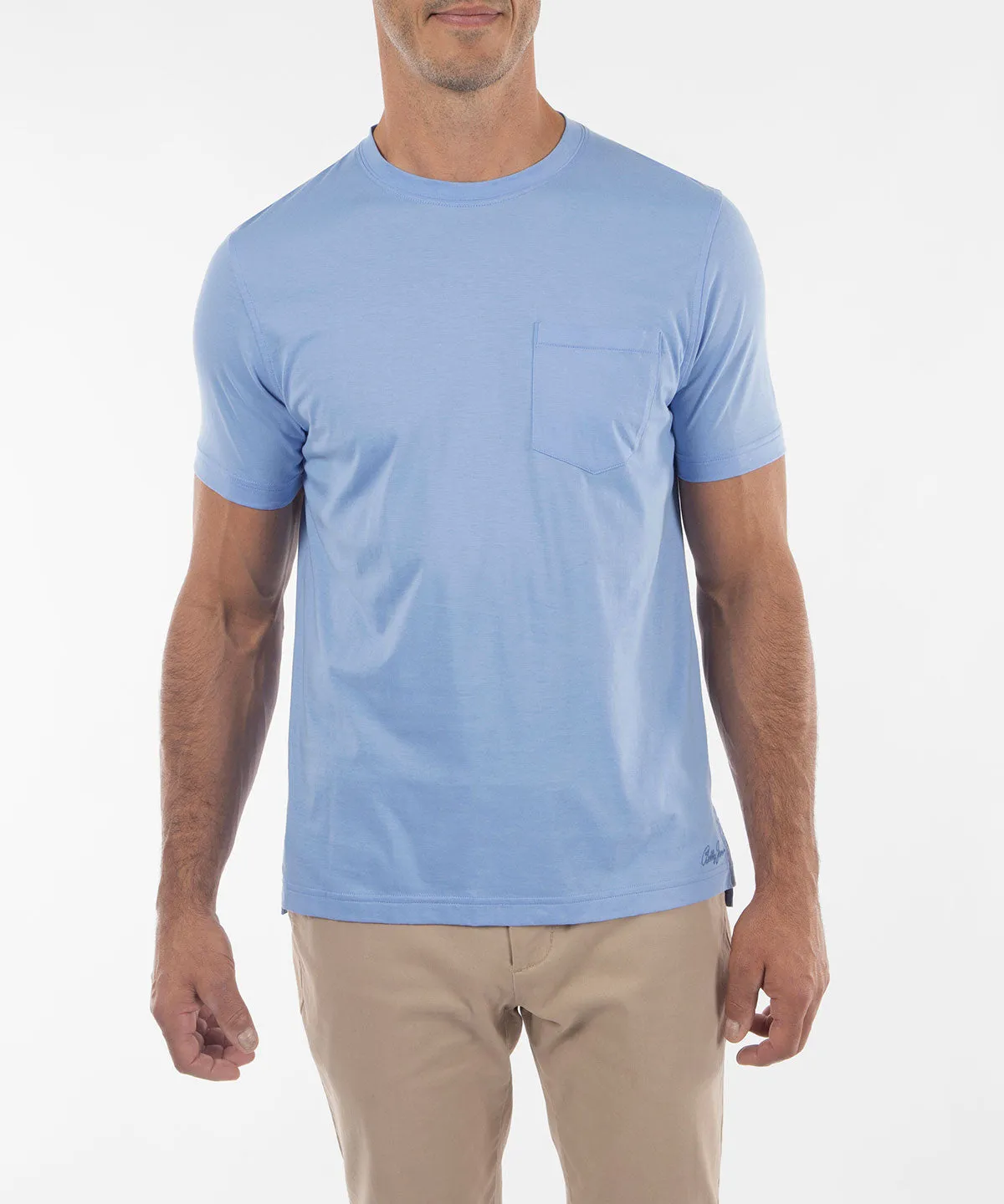 Ultra-Light Peruvian Cotton Short-Sleeve Crew Neck Tee