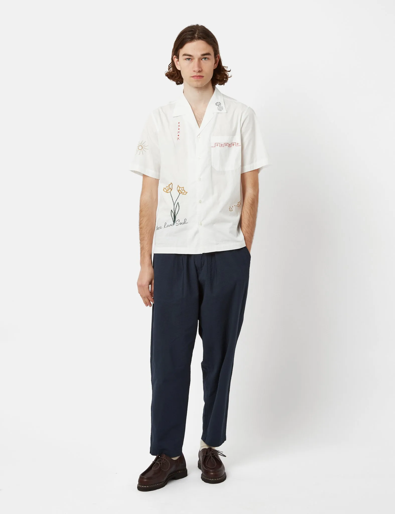 Universal Works x Flower Mountain Minari Shirt (Organic) - Ecru