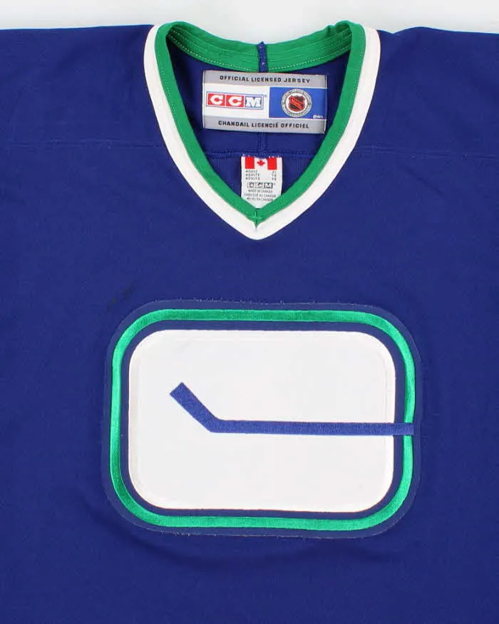 Vintage Men's NHL x Canucks Adidas Blue Jersey - XL