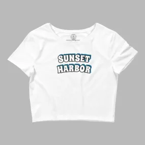 Women’s Crop Tee - Sunset Harbor