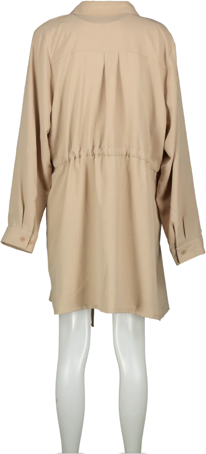 Yours Curve Beige Utility Tunic Shirt BNWT UK 20