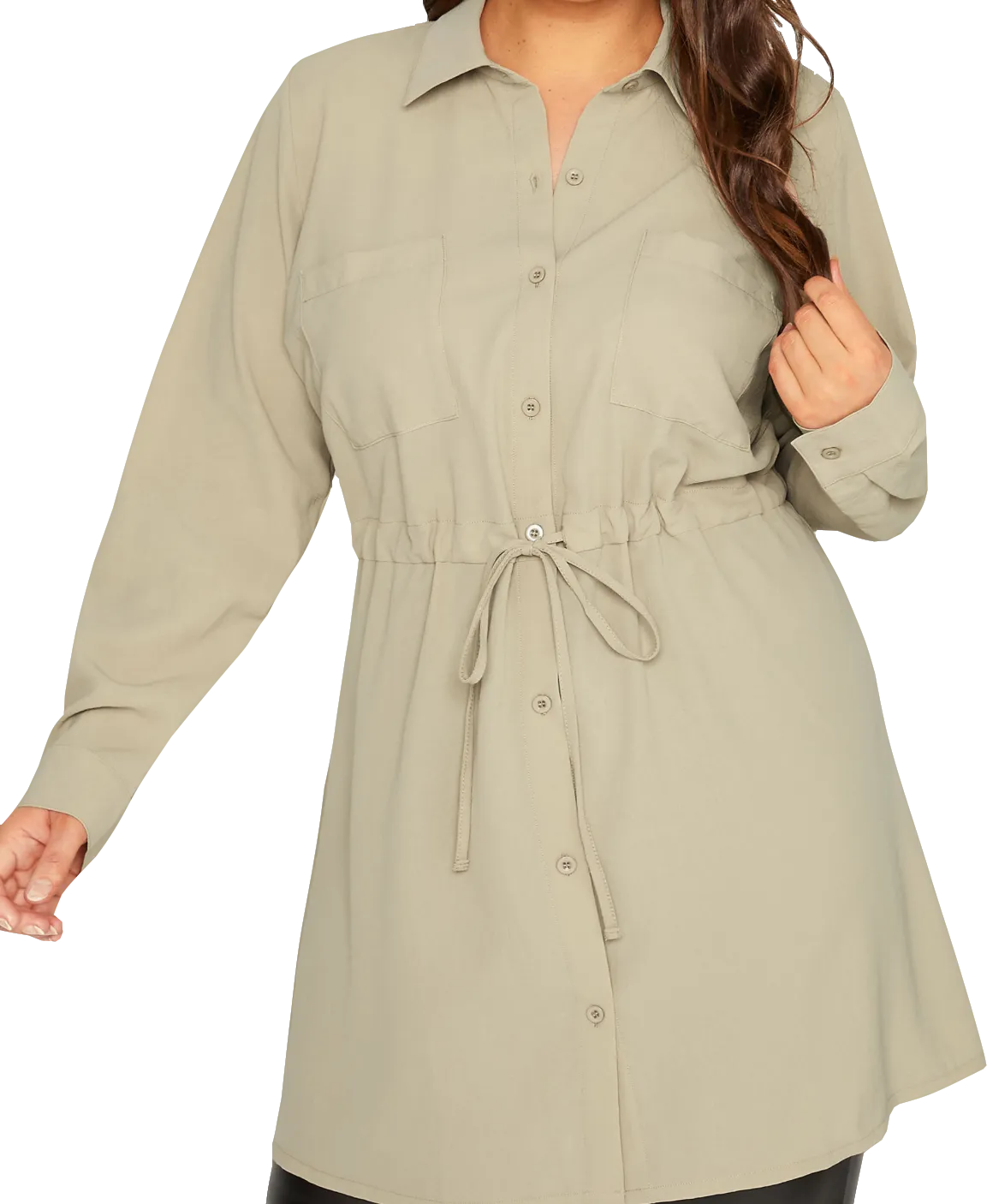 Yours Curve Beige Utility Tunic Shirt BNWT UK 20